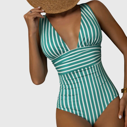 Bañador Mujer una Pieza Escote Cuadrado Relleno Estilo Retro - Mavetta