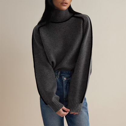 Jersey mujer de cachemira cuello redondo suave