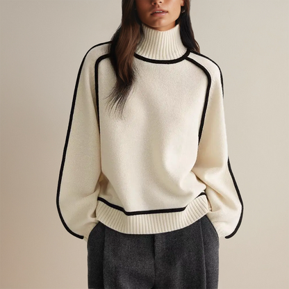 Jersey mujer de cachemira cuello redondo suave