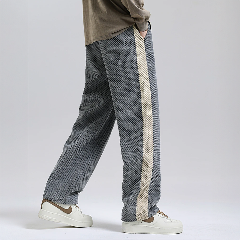 Pantalones Jogger Hombre Textura Gofre Ajuste Casual Comodos