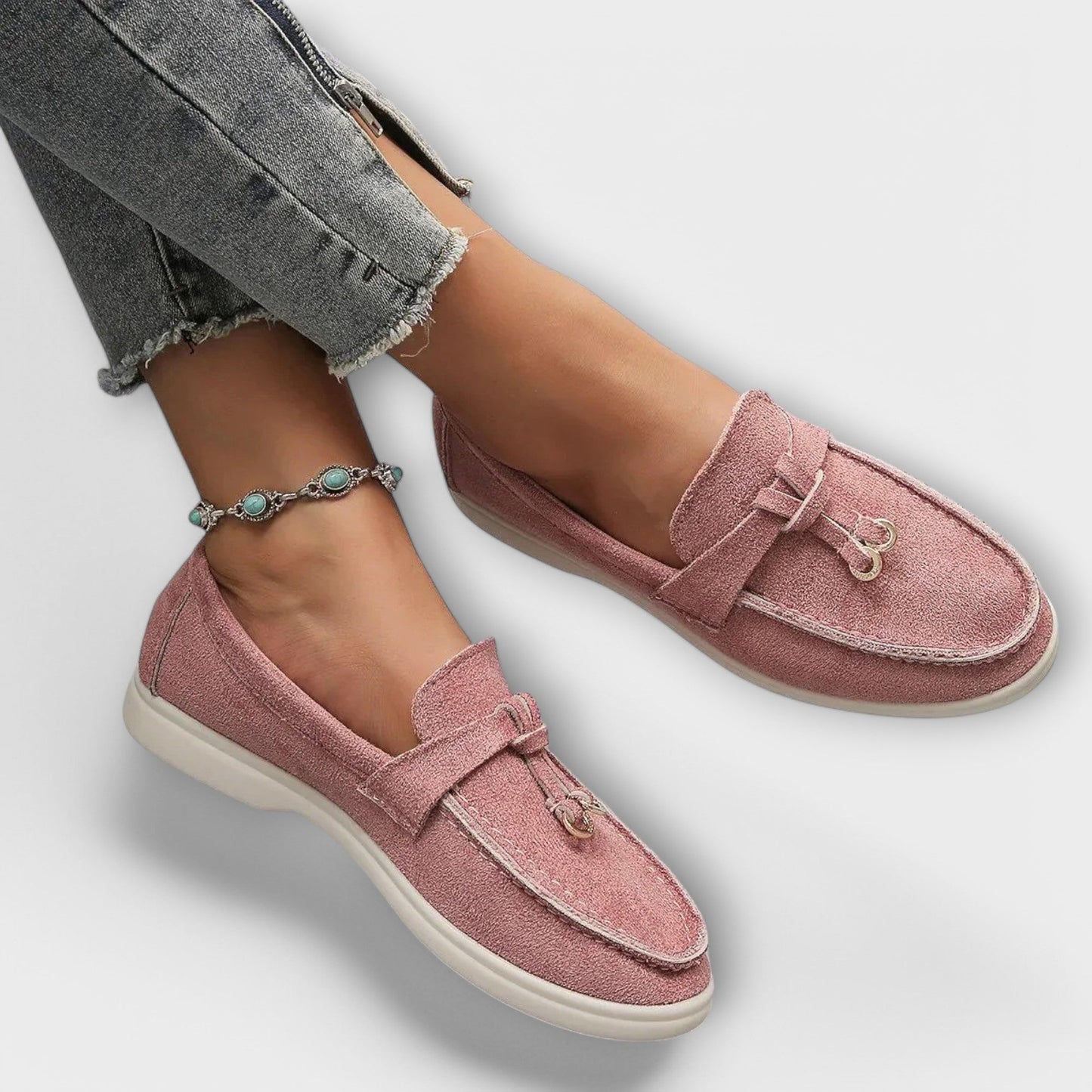 Mocasines Mujer Elegantes de Piel Ajuste Clásico