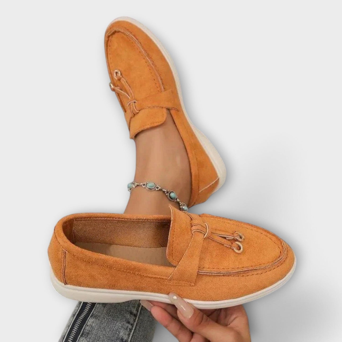 Mocasines Mujer Elegantes de Piel Ajuste Clásico