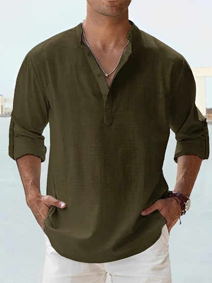 Camisa Hombre de Lino Ajuste Clásico