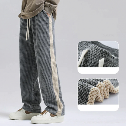 Pantalones Jogger Hombre Textura Gofre Ajuste Casual Comodos
