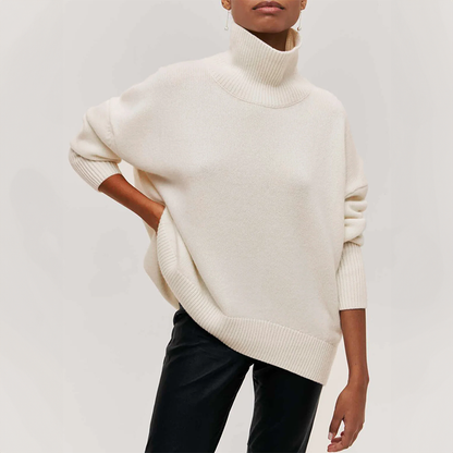 Jersey Mujer Cuello Alto Comodo Estilo Chic