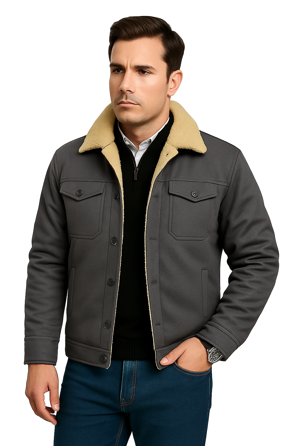 Chaqueta Bomber Hombre Diseño Casual