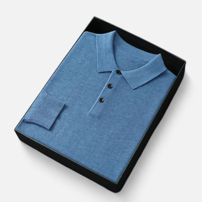 Camisa Polo Hombre Lana Merino Suave Corte Clásico