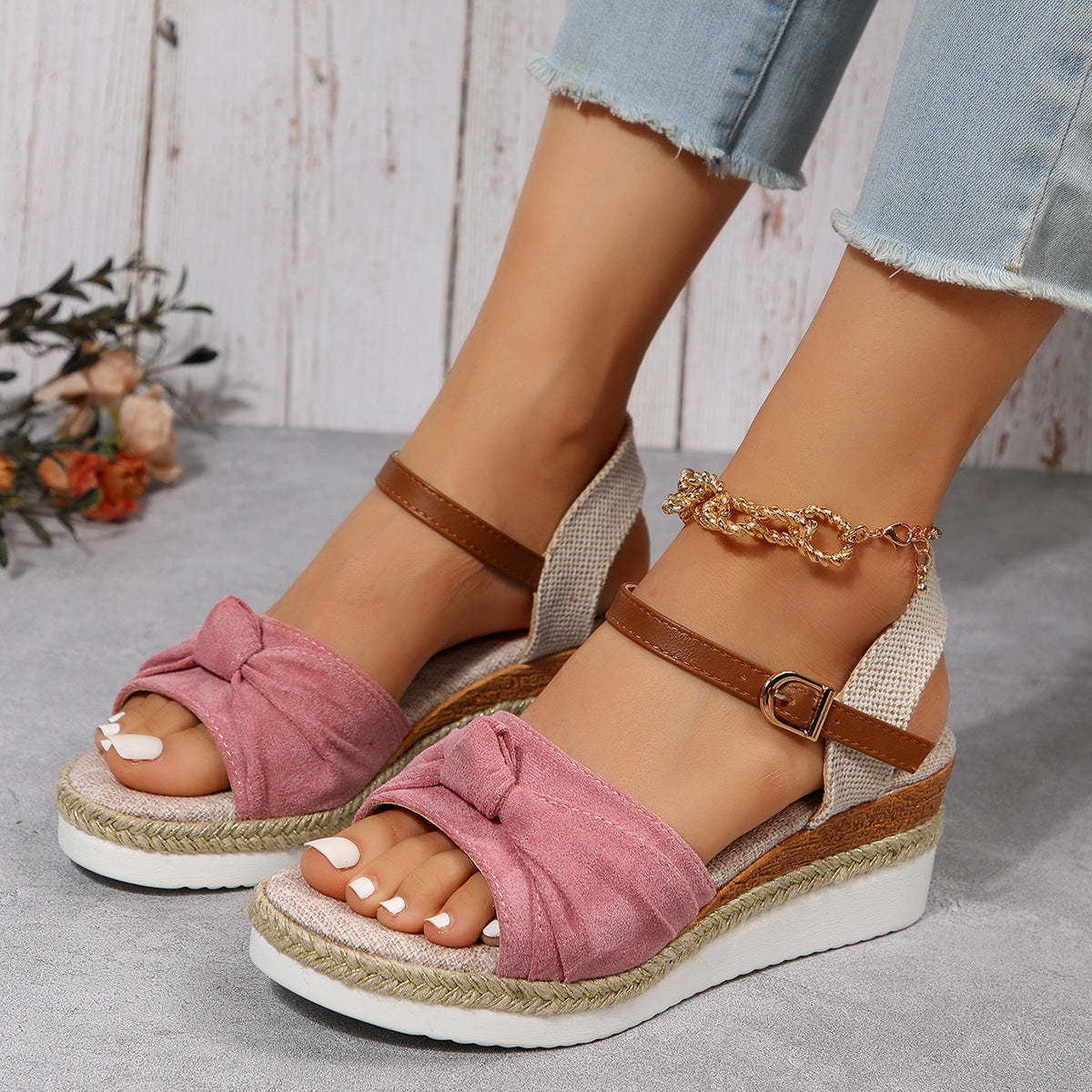 Sandalias mujer de verano con hebilla ajustable