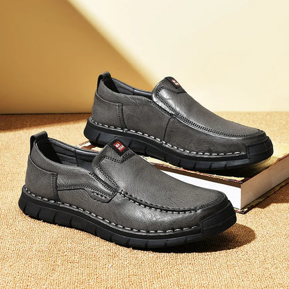 Zapatos Hombre de Cuero Sin Cordones Elegantes y Practicos