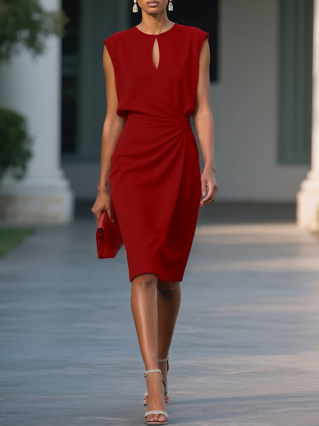 Vestido Clásico Mujer Corte Recto Elegante