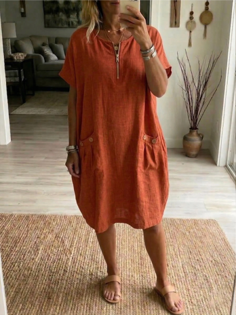 Vestido Mujer con Cremallera Tejido Ligero Ajustado - Mavetta