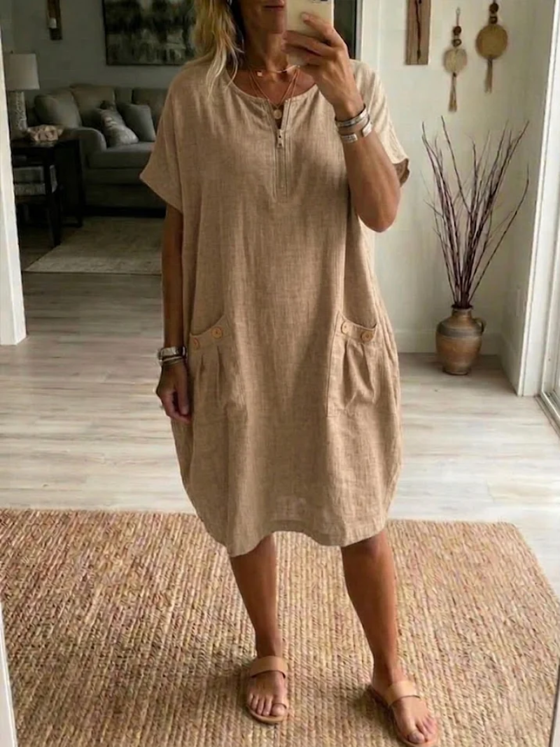 Vestido Mujer con Cremallera Tejido Ligero Ajustado