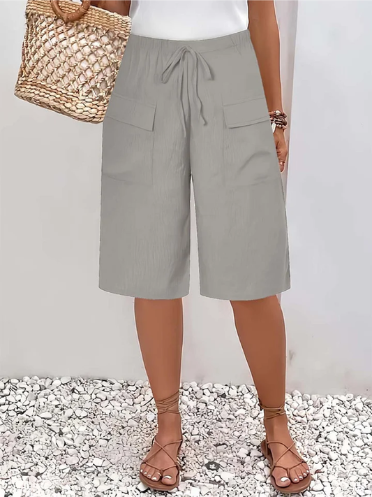 Pantalones cortos mujer con cintura elástica corte moderno - Mavetta
