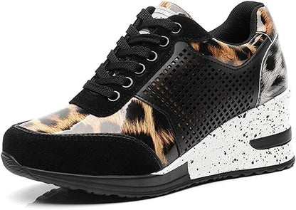 Zapatillas Mujer con Cuña y Diseño Deportivo Elegante