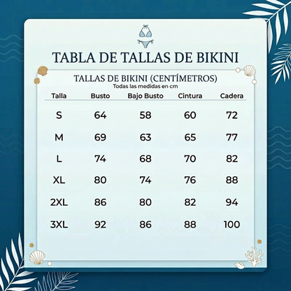 Bikini Mujer de Dos Piezas con Bloques y Rayas