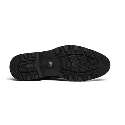 Botines hombre de cuero doble hebilla formales cómodos