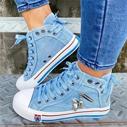 Zapatillas Unisex Urbanas Denim con Cremallera