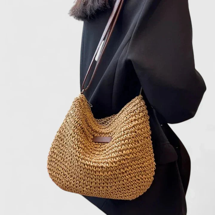 Bolso Bandolera Mujer de Rafia Correa Larga