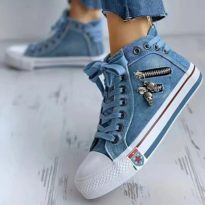 Zapatillas Unisex Urbanas Denim con Cremallera