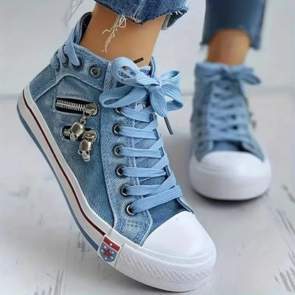 Zapatillas Unisex Urbanas Denim con Cremallera