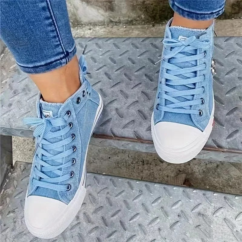 Zapatillas Unisex Urbanas Denim con Cremallera