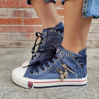 Zapatillas Unisex Urbanas Denim con Cremallera