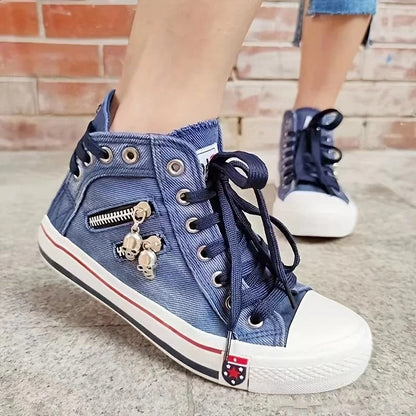 Zapatillas Unisex Urbanas Denim con Cremallera
