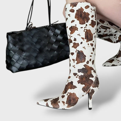 Botas Altas Mujer de Cuero Estilo Cowboy
