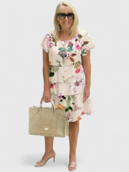Vestido Mujer Floral con Volantes Diseño Casual