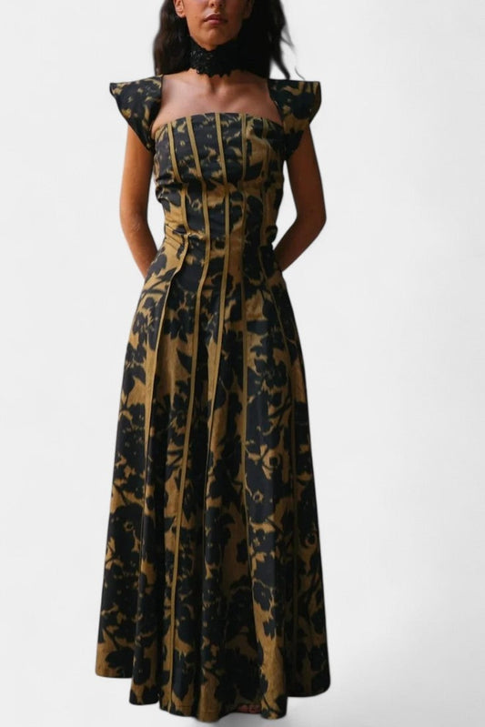 Vestido Largo Mujer Estampado Floral Sin Mangas - Mavetta