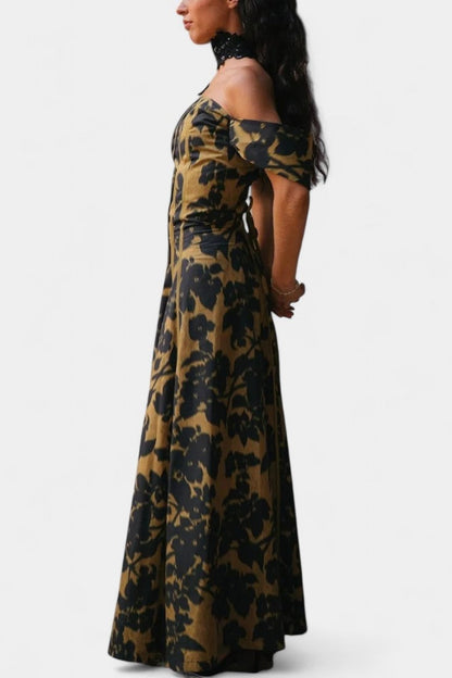 Vestido Largo Mujer Estampado Floral Sin Mangas