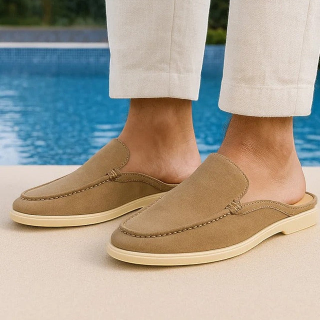 Mocasines Hombre de Ante Sin Cordones