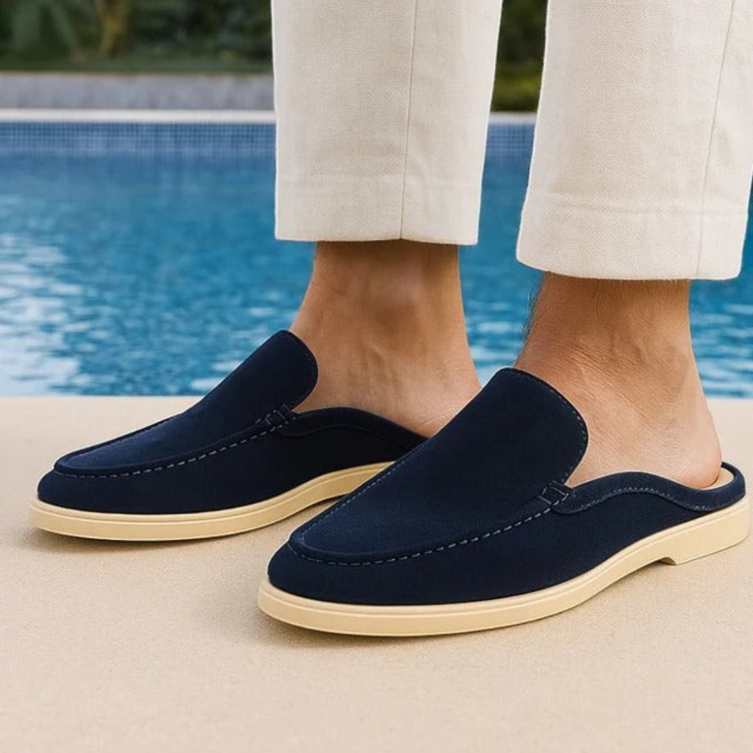 Mocasines Hombre de Ante Sin Cordones