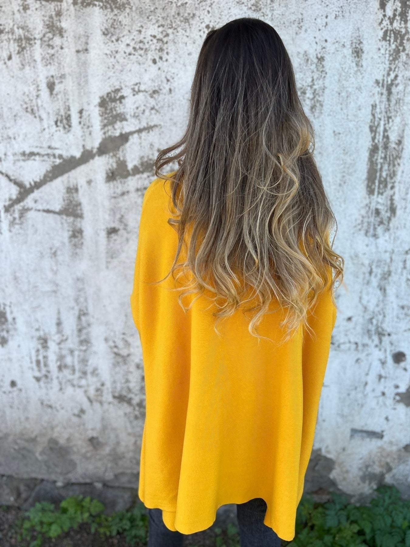Jersey Mujer Oversize Escote en V Manga Larga