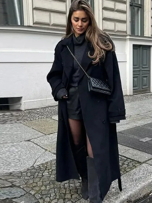 Abrigo largo Mujer de Lana estilo Oversize Doble Botonadura - Mavetta