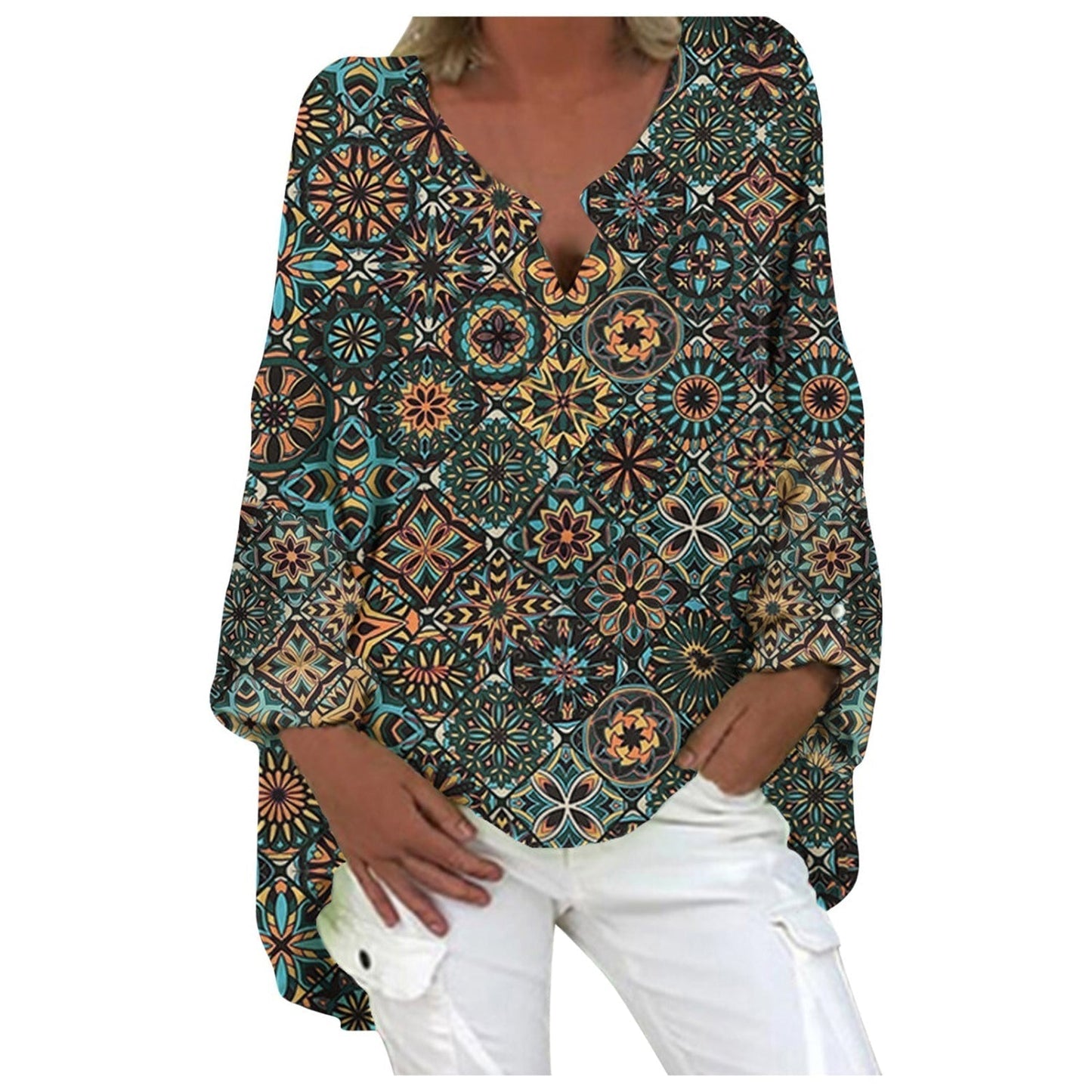 Blusa Mujer de Lino Ajuste Elegante