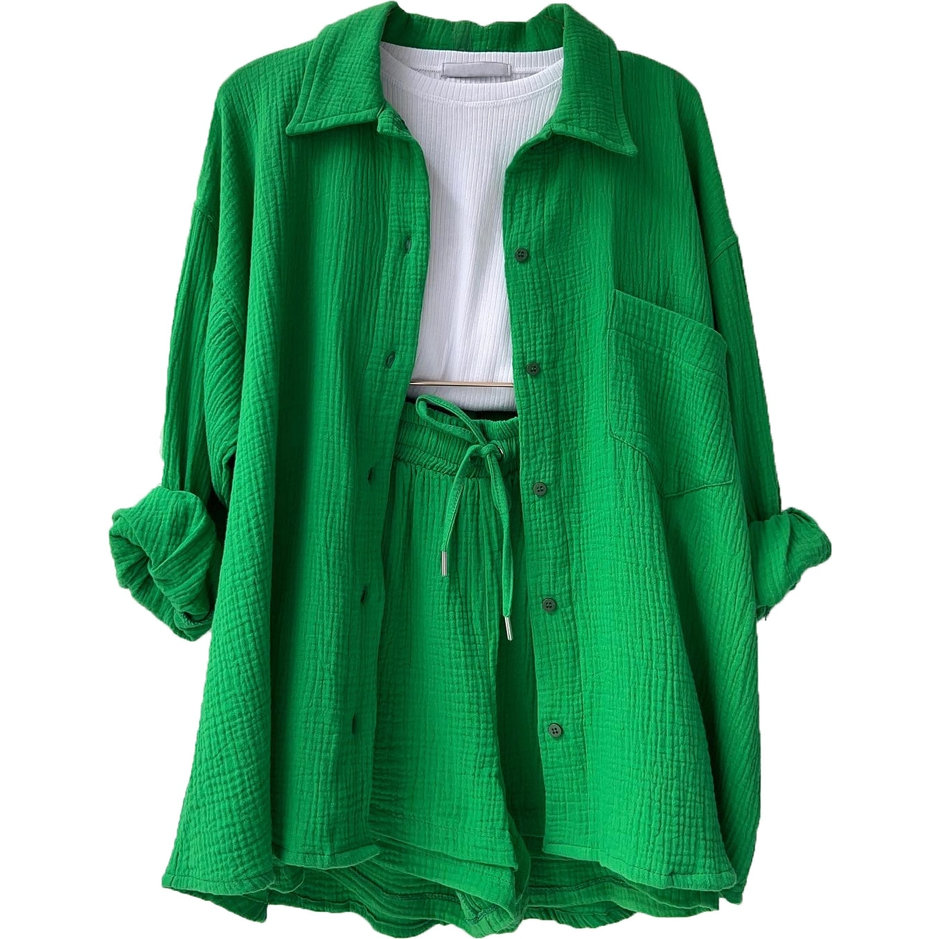 Conjunto Mujer de Algodón Estilo Relajado Dos Piezas