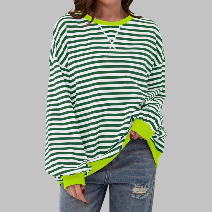 Suéter Oversized Mujer de Punto Rayas Estilo Casual - Mavetta