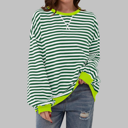Suéter Oversized Mujer de Punto Rayas Estilo Casual - Mavetta