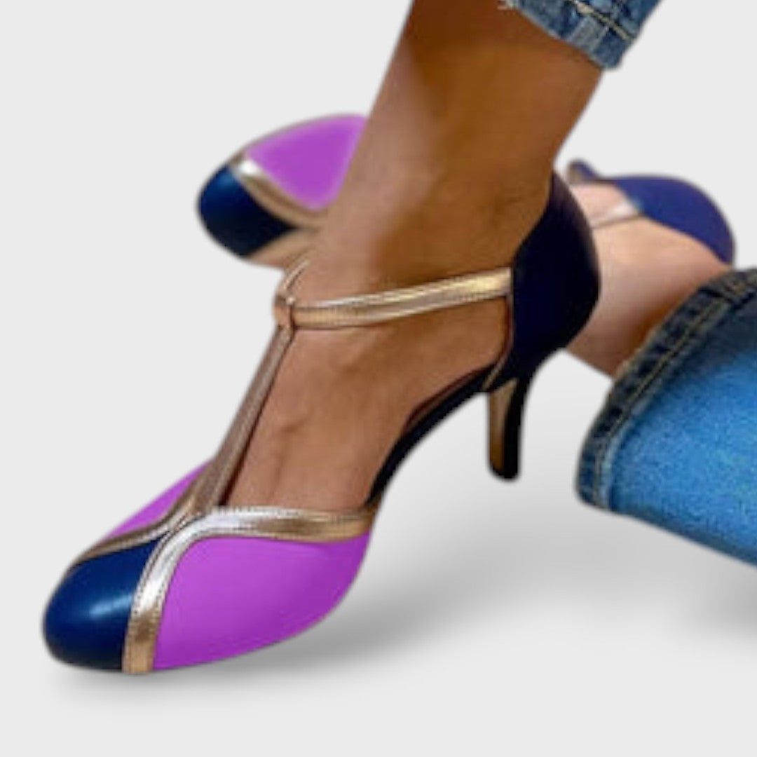Tacones mujer estilo vintage con tira en T - Mavetta