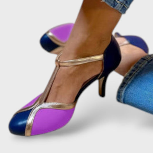 Tacones mujer estilo vintage con tira en T - Mavetta