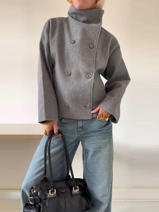 Chaqueta Mujer Oversize Invierno Botones - Mavetta