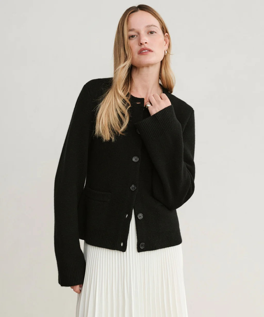 Chaqueta Mujer de Lana con Botones Ajuste Clásico