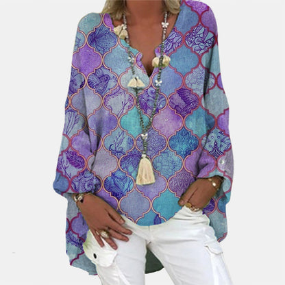 Blusa Mujer de Lino Ajuste Elegante