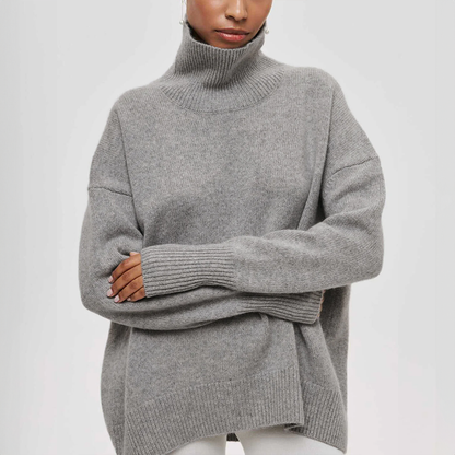 Jersey Mujer Cuello Alto Comodo Estilo Chic