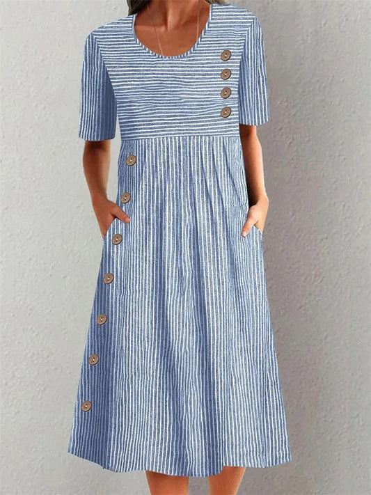 Vestido Verano Mujer Algodón Ajuste Recto - Mavetta