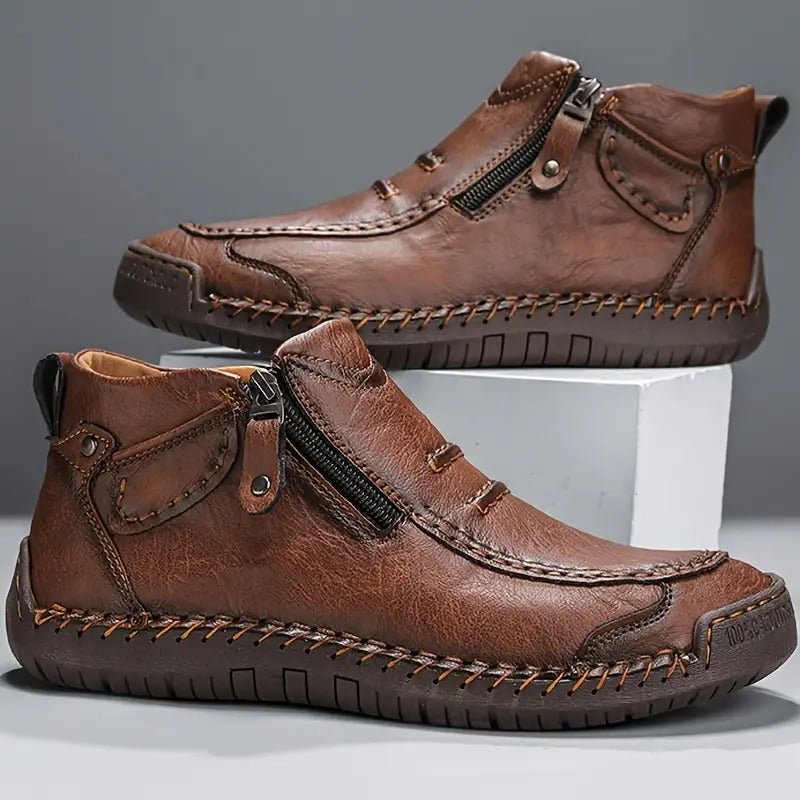 Zapatos Hombre Elegantes Cuero Cremallera Comodos - Mavetta