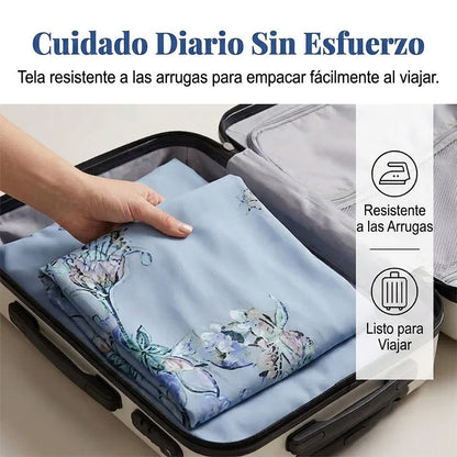 Pantalón Mujer Fluido Estampado Cordón Ajustable