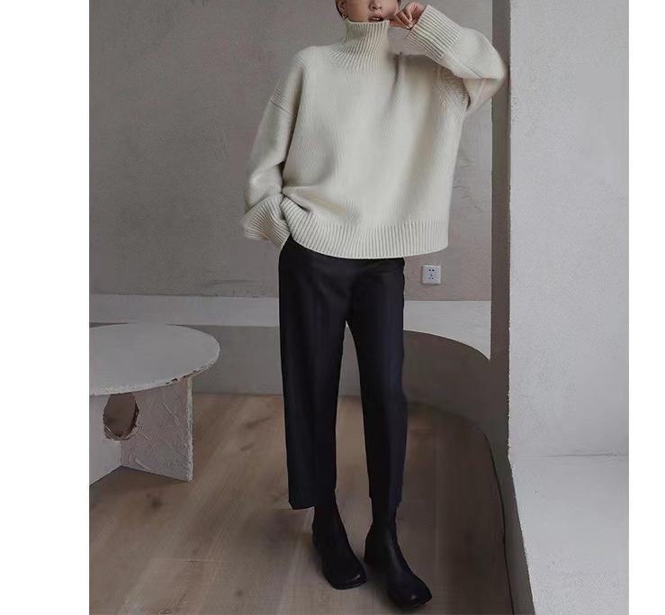 Jersey Mujer Cuello Alto Ajuste Elegante