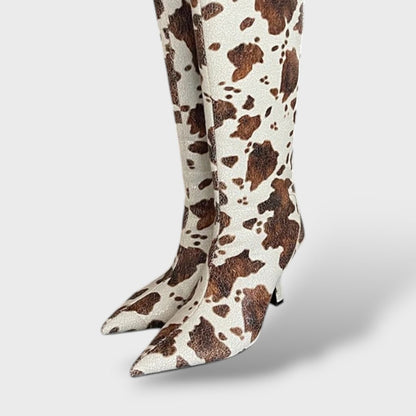Botas Altas Mujer de Cuero Estilo Cowboy
